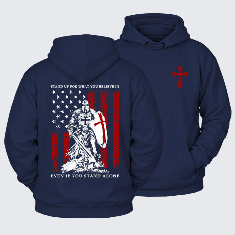 Plush Fleece-Lined Hoodie - Stand Up For What You Believe
