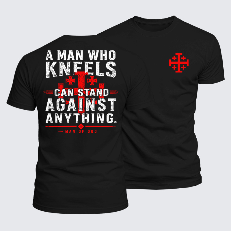 Man Of God Husband Dad Jesus God Christian Cotton T-Shirt