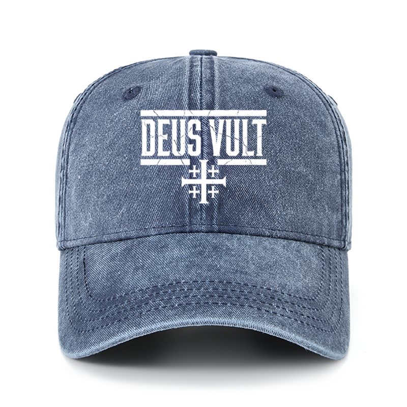 Heritage Washed Cap-Deus Vult