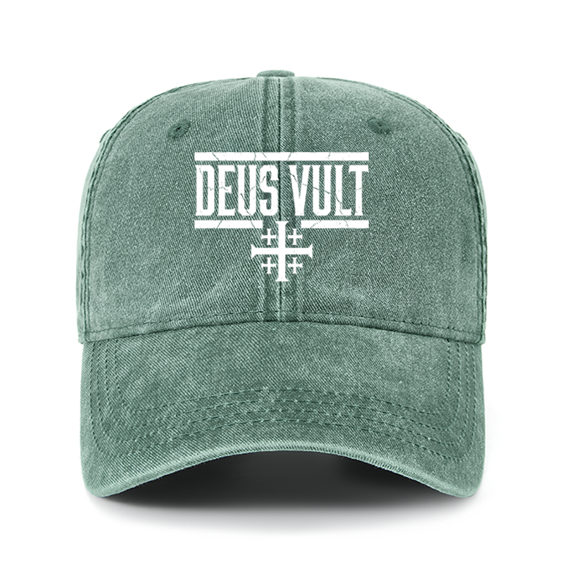 Heritage Washed Cap-Deus Vult