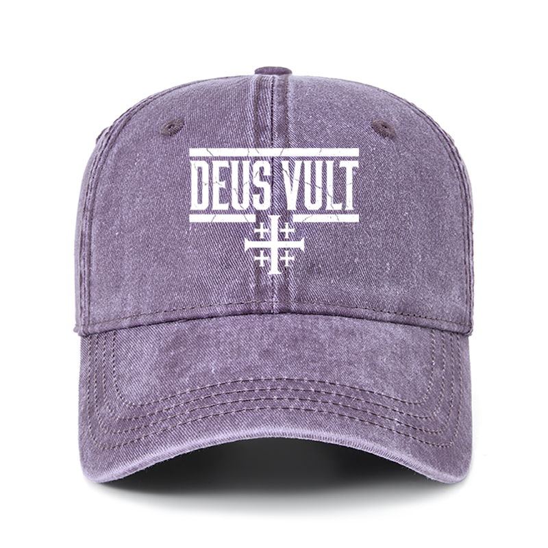 Heritage Washed Cap-Deus Vult