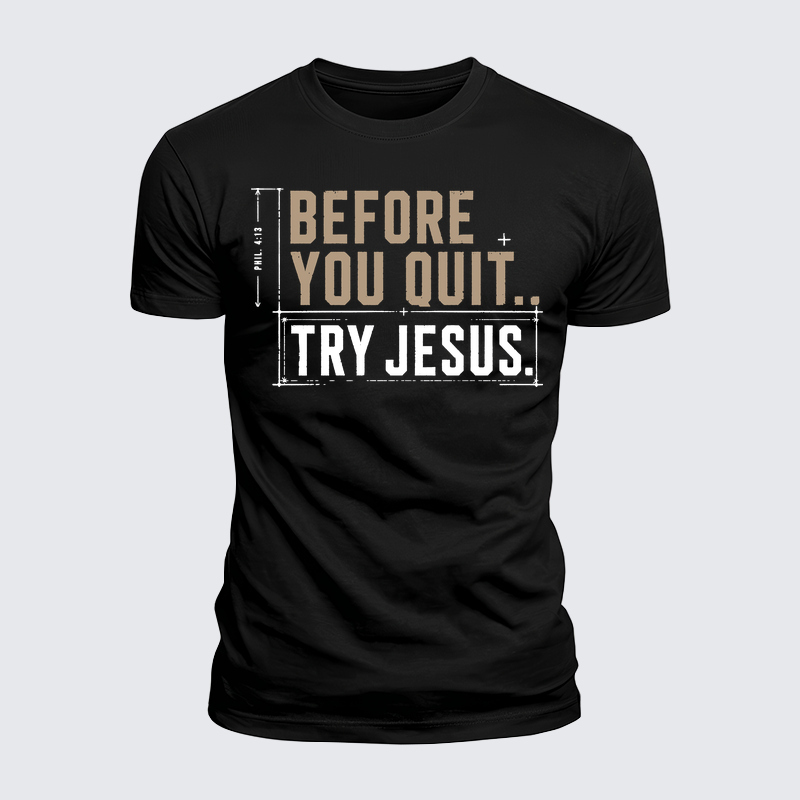 Man Of God Husband Dad Jesus God Christian Cotton T-Shirt
