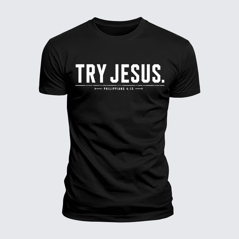 Man Of God Husband Dad Jesus God Christian Cotton T-Shirt