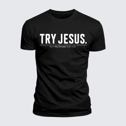 Luxe Mercerized Cotton Tee - Try Jesus Philippians 4:13