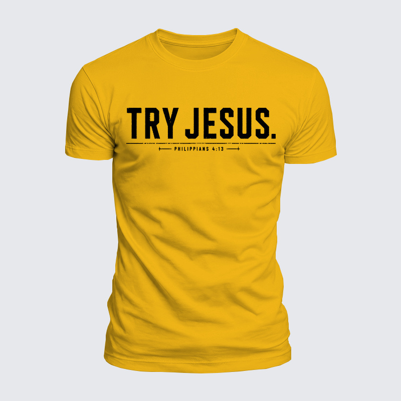 Luxe Mercerized Cotton Tee - Try Jesus Philippians 4:13