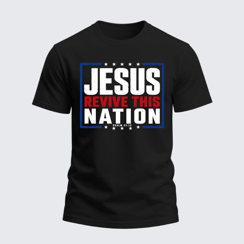 Man Of God Husband Dad Jesus God Christian Cotton T-Shirt