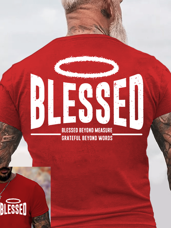 Blessed Jesus God Christian Cotton T-Shirt