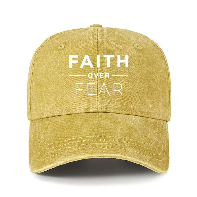 Heritage Washed Cap - Faith Over Fear 