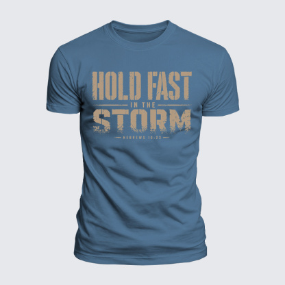 Luxe Mercerized Cotton Tee - Hold Fast In The Storm