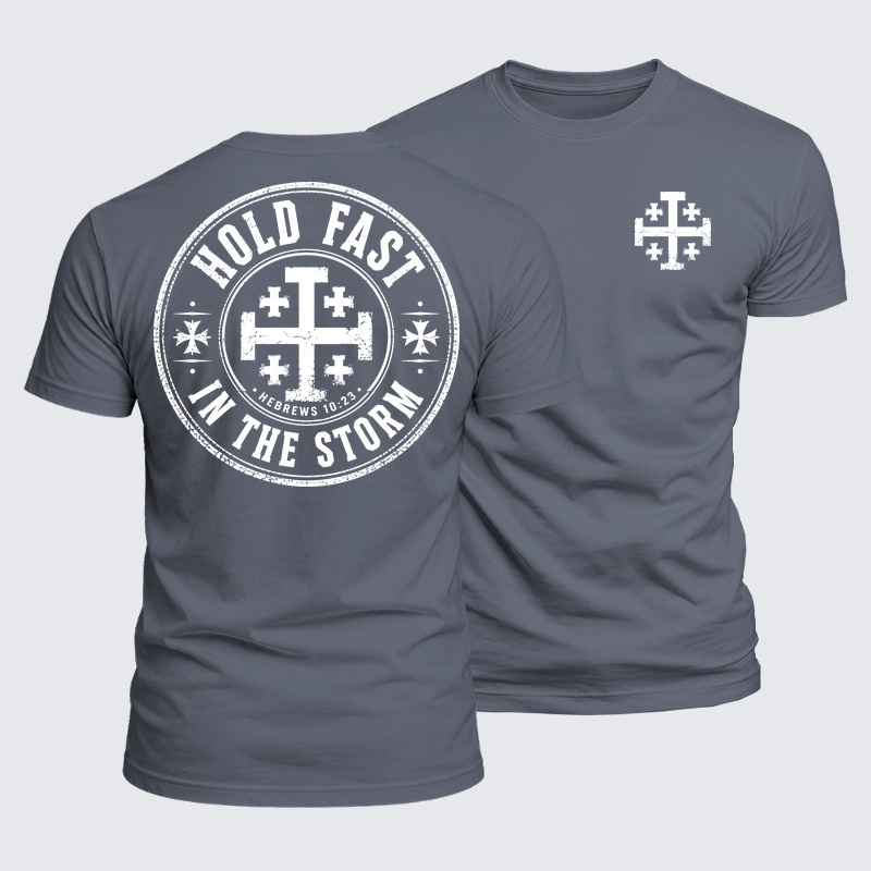 Luxe Mercerized Cotton Tee - Hold Fast In The Storm