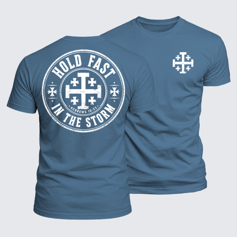 Luxe Mercerized Cotton Tee - Hold Fast In The Storm