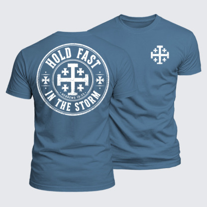 Luxe Mercerized Cotton Tee - Hold Fast In The Storm