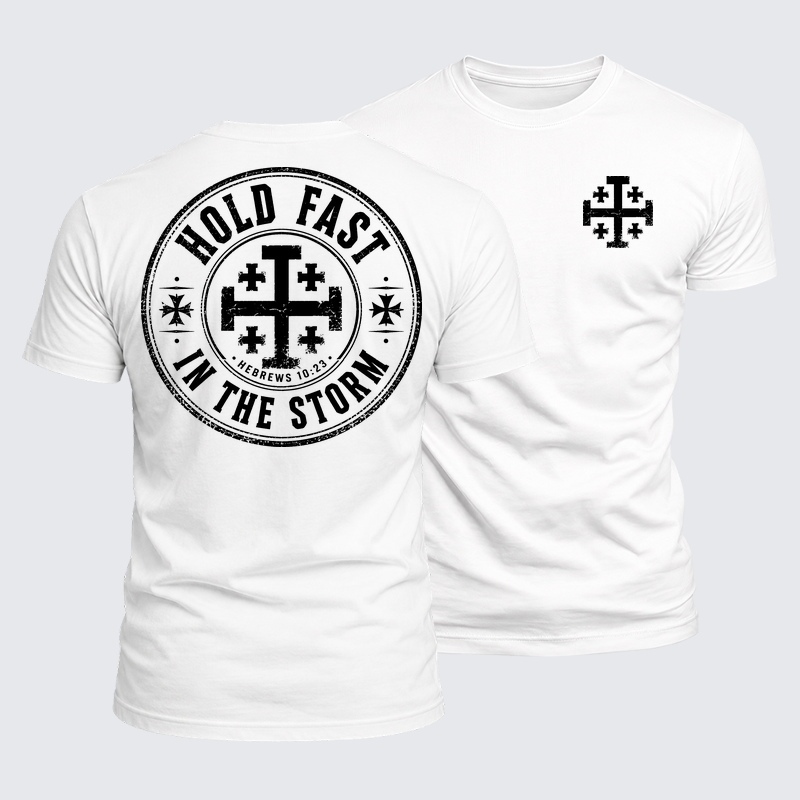 Luxe Mercerized Cotton Tee - Hold Fast In The Storm