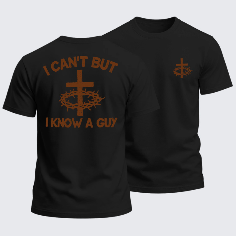 Man Of God Husband Dad Jesus God Christian Cotton T-Shirt