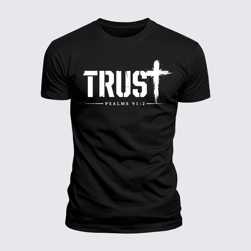 Man Of God Husband Dad Jesus God Christian Cotton T-Shirt