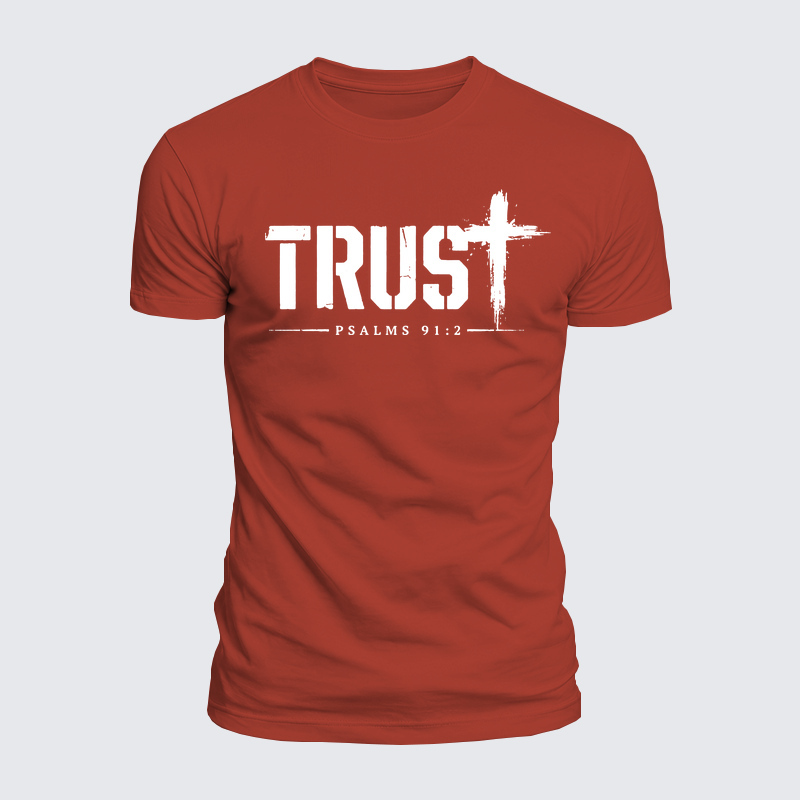 Luxe Mercerized Cotton Tee - Trust Psalms 91:2