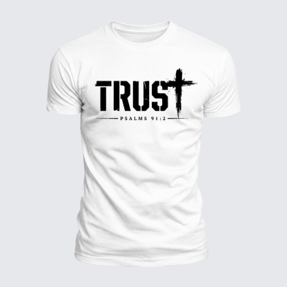 Luxe Mercerized Cotton Tee - Trust Psalms 91:2