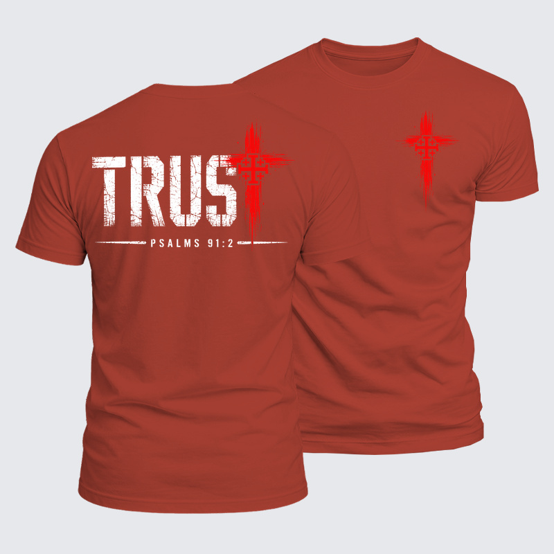Luxe Mercerized Cotton Tee - Trust Psalms 91:2