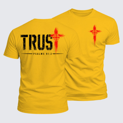 Luxe Mercerized Cotton Tee - Trust Psalms 91:2