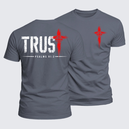 Luxe Mercerized Cotton Tee - Trust Psalms 91:2