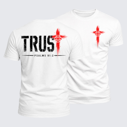 Luxe Mercerized Cotton Tee - Trust Psalms 91:2