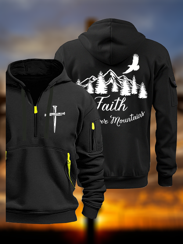 Faith Can Move Mountains Jesus God Christian Zipper Hoodies