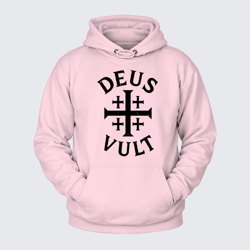 Plush Fleece-Lined Hoodie - Deus Vult