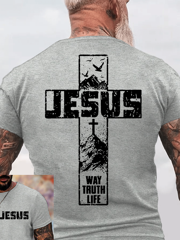 The Way, The Truth, The Life Jesus God Christian Cotton T-Shirt