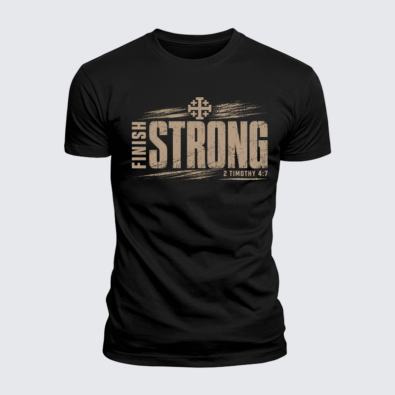 Man Of God Husband Dad Jesus God Christian Cotton T-Shirt