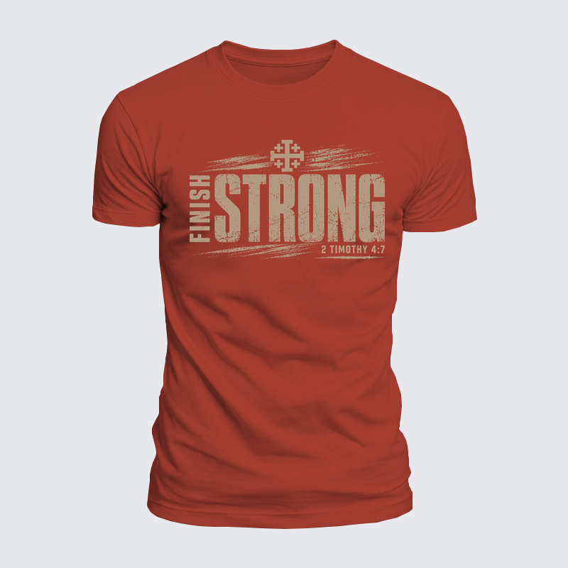 Luxe Mercerized Cotton Tee - Finish Strong 2 Timothy 4:7