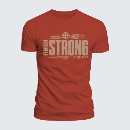 Luxe Mercerized Cotton Tee - Finish Strong 2 Timothy 4:7