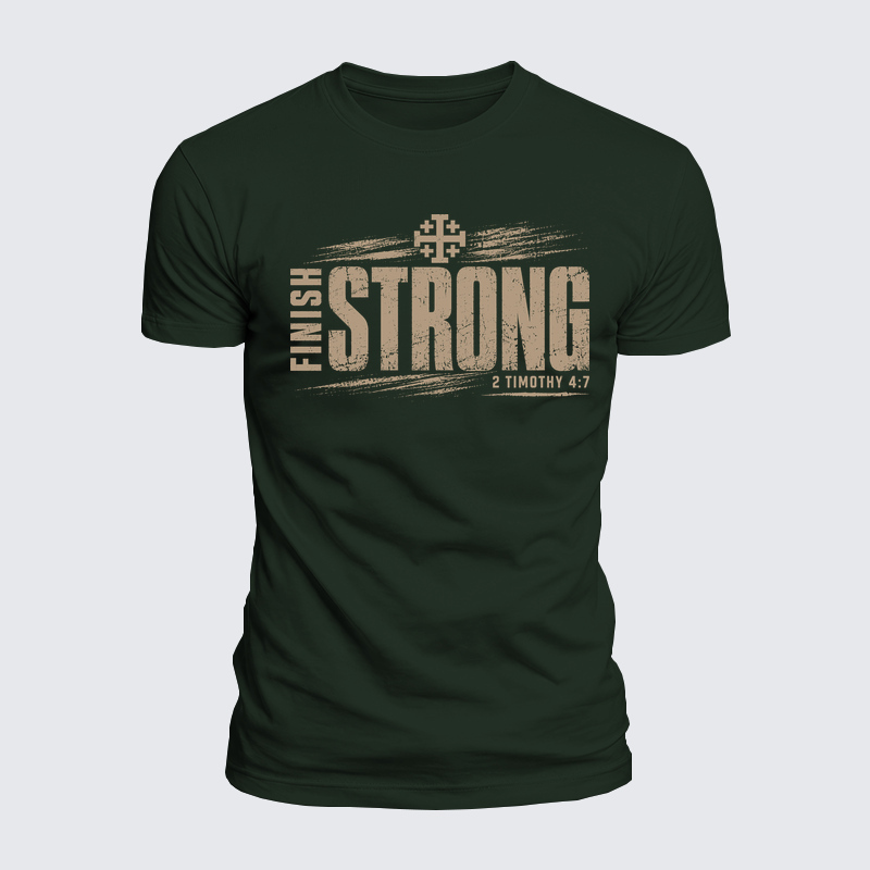Luxe Mercerized Cotton Tee - Finish Strong 2 Timothy 4:7