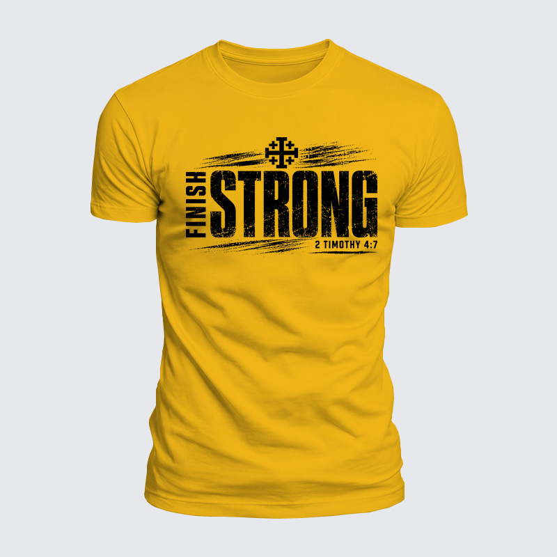 Luxe Mercerized Cotton Tee - Finish Strong 2 Timothy 4:7
