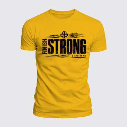 Luxe Mercerized Cotton Tee - Finish Strong 2 Timothy 4:7
