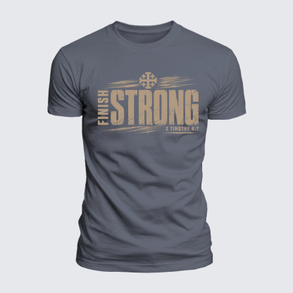 Luxe Mercerized Cotton Tee - Finish Strong 2 Timothy 4:7