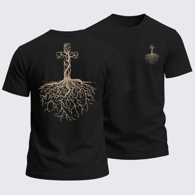 Man Of God Husband Dad Jesus God Christian Cotton T-Shirt