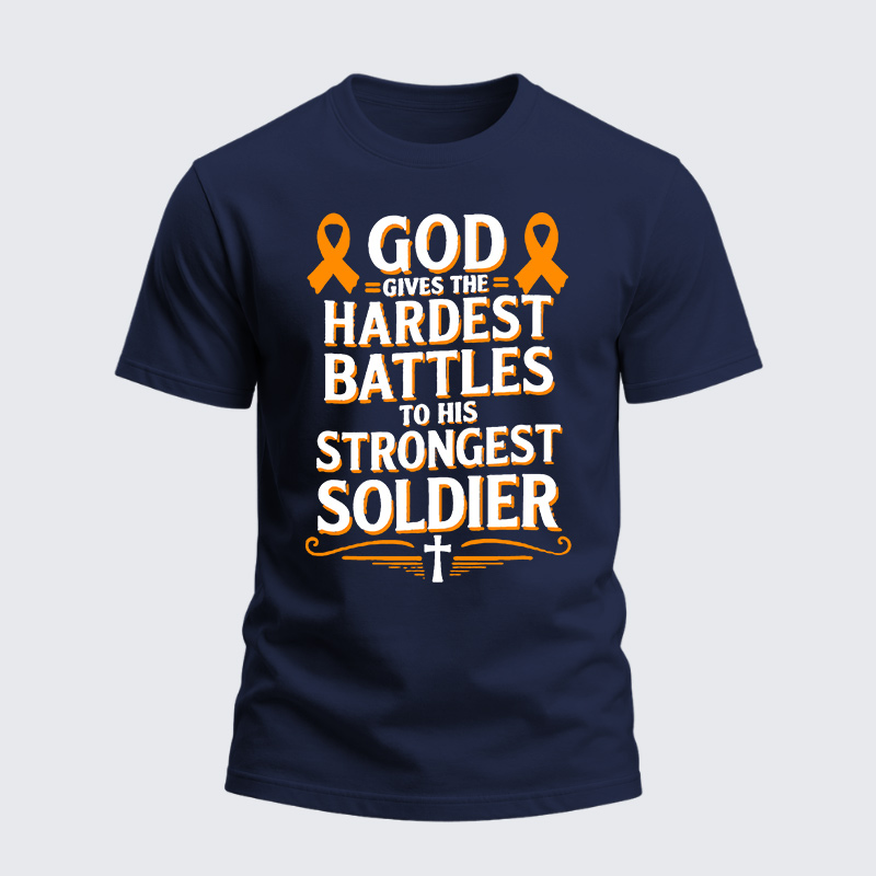 Heavyweight Cotton Tee - God Gives Hardest Battle