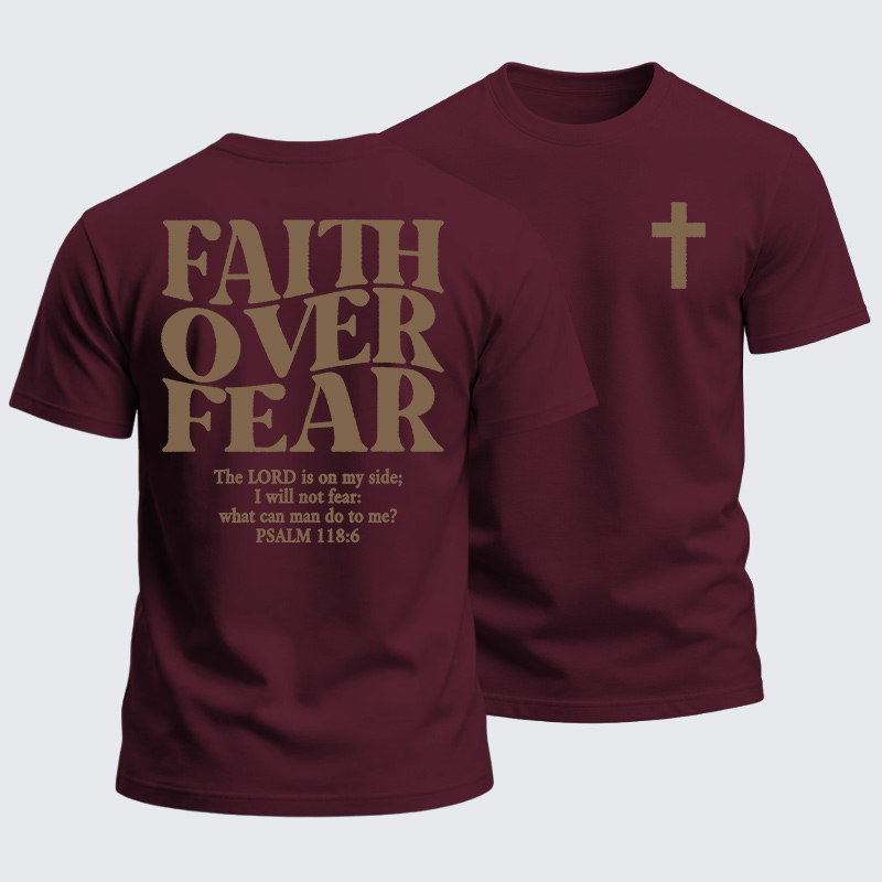 Heavyweight Cotton Tee - Faith Over Fear