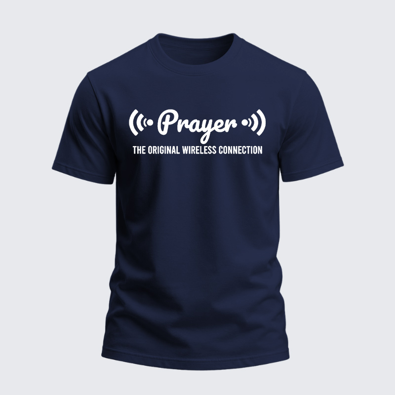 Heavyweight Cotton Tee - Prayer The Strongest Wireless Connection