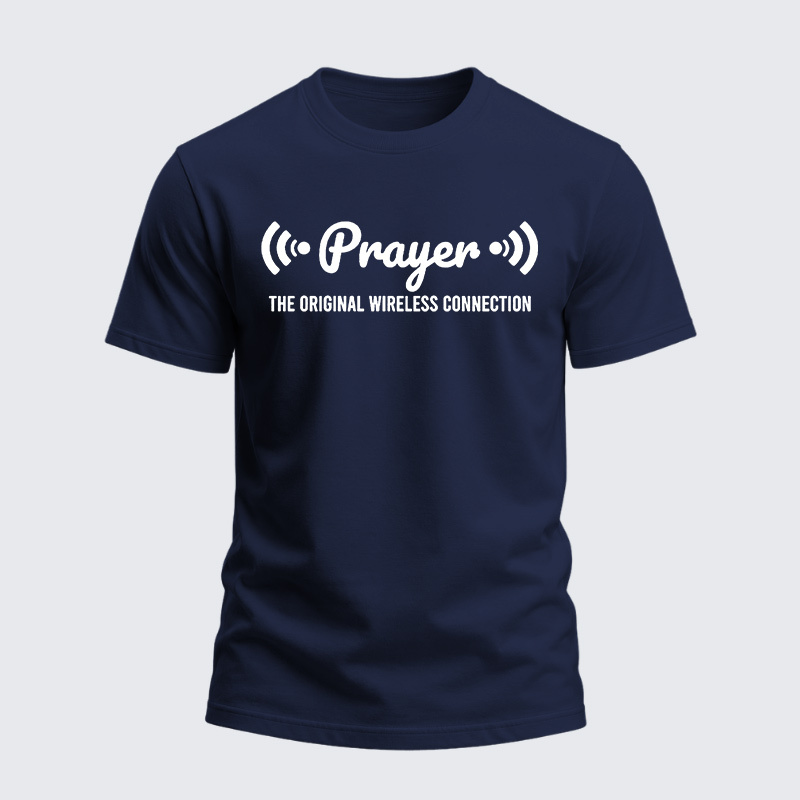 Heavyweight Cotton Tee - Prayer The Strongest Wireless Connection