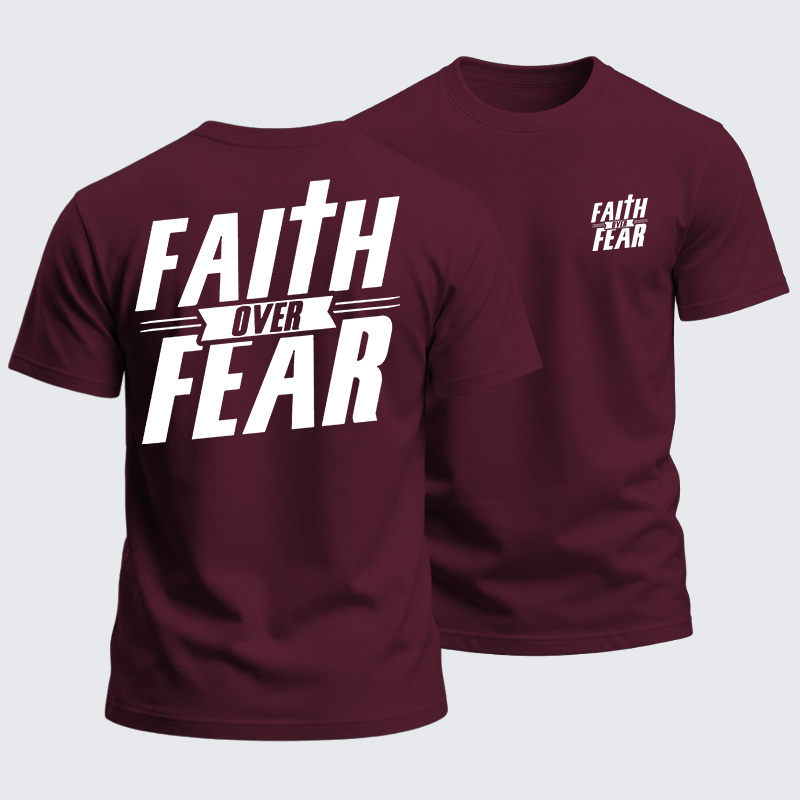 Heavyweight Cotton Tee - Faith Over Fear