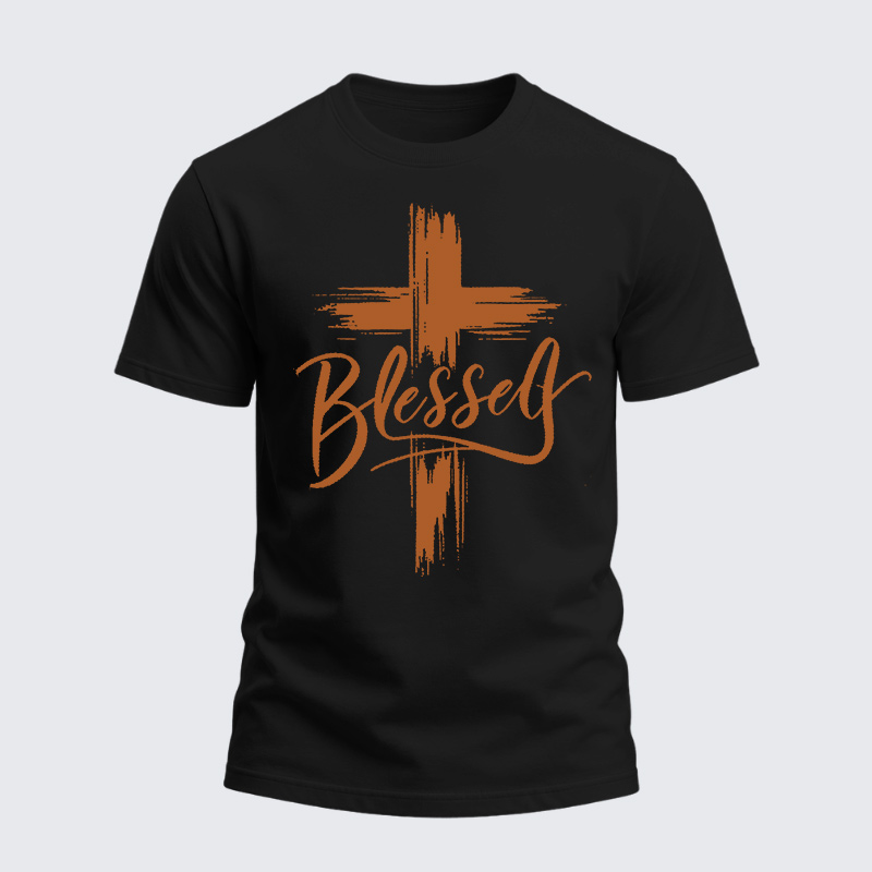 Man Of God Husband Dad Jesus God Christian Cotton T-Shirt