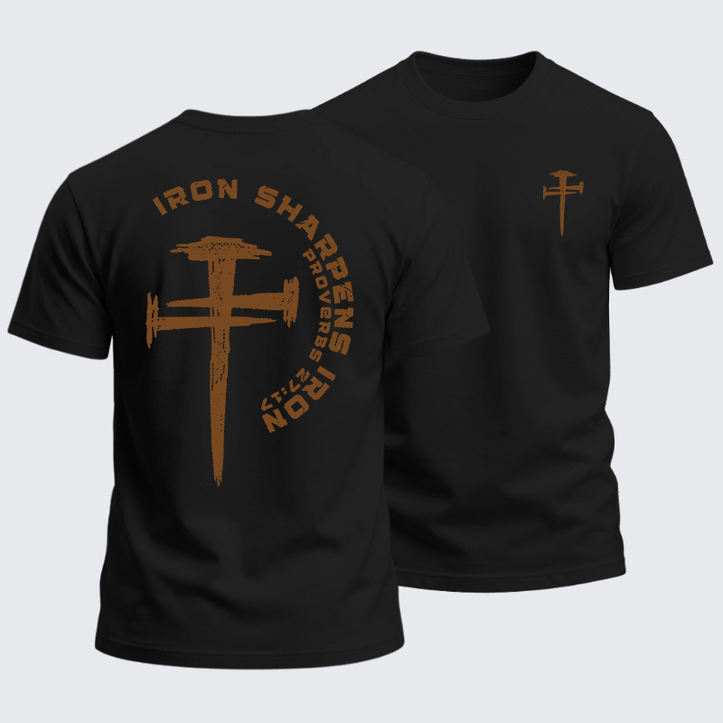 Man Of God Husband Dad Jesus God Christian Cotton T-Shirt