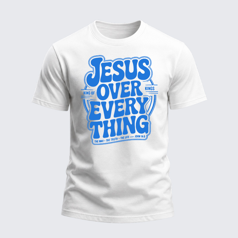 Heavyweight Cotton Tee - Jesus Over Everything