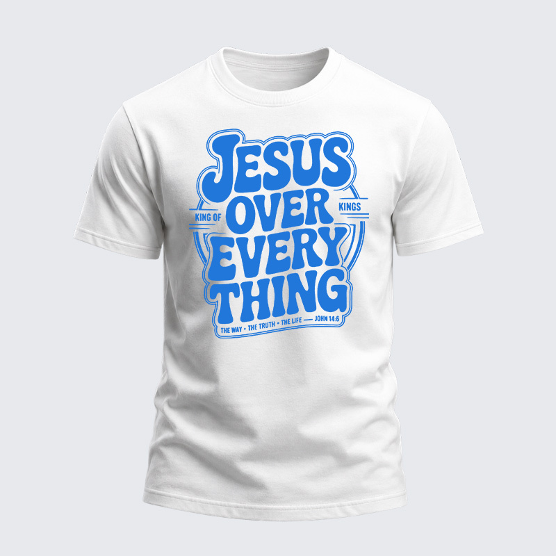 Heavyweight Cotton Tee - Jesus Over Everything