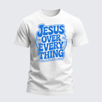 Heavyweight Cotton Tee - Jesus Over Everything