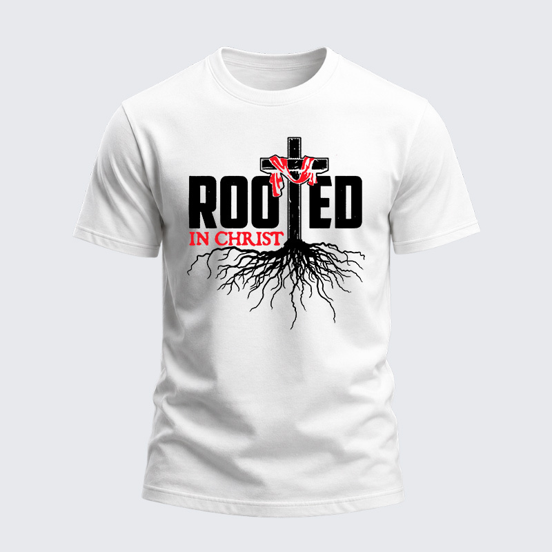 Heavyweight Cotton Tee - Rooted In Christ
