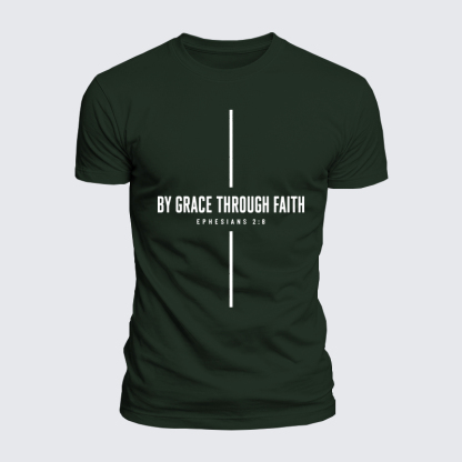 Luxe Mercerized Cotton Tee - By Grace Through Faith Cross