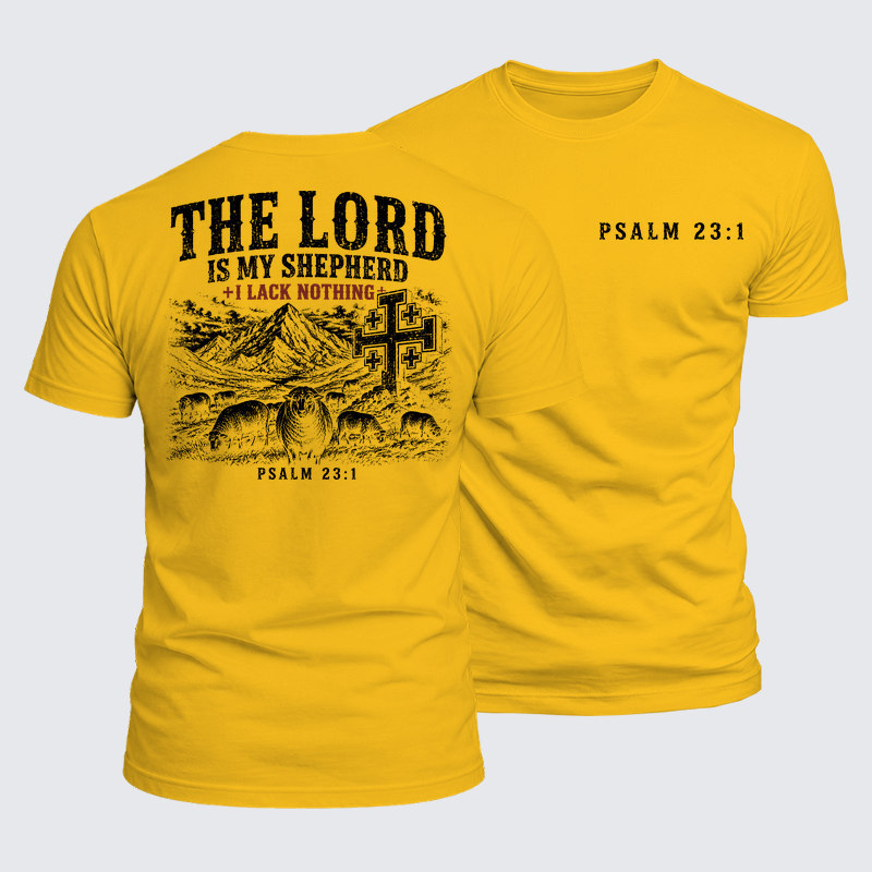 Luxe Mercerized Cotton Tee -  The Lord Is My Shepherd 