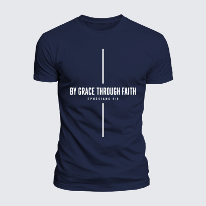 Luxe Mercerized Cotton Tee - By Grace Through Faith Cross